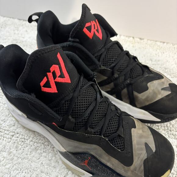 NIKE AIR JORDAN ONE TAKE 3 BLACK-BRIGHT CRIMSON-WHITE SZ 8 (DC7701-001) - Picture 10 of 14